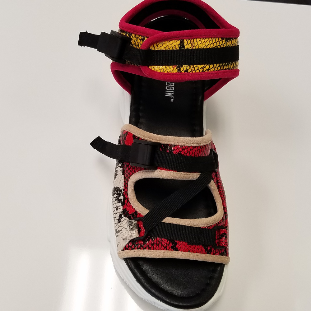 Cape Robbin ALERT Snake Print Platform Sandals - Picture 5 of 6